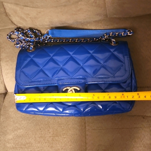 Chanel Patent Blue Medium Crossbody/ Shoulder Handbag 💙⚡️ - Picture 12 of 13